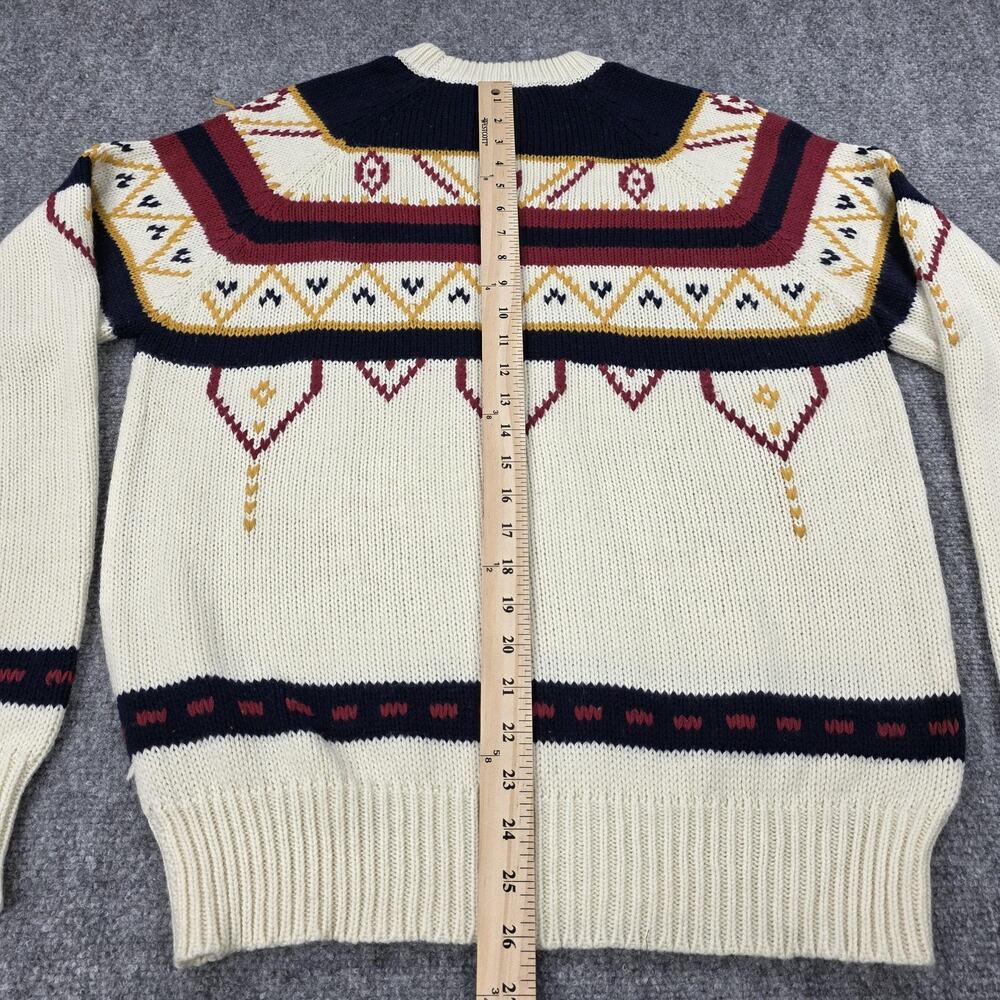 Youngbloods Sweater Men Medium Cream Southwestern Aztec Acrylic Knit Pullover 90 - Picture 6 of 16